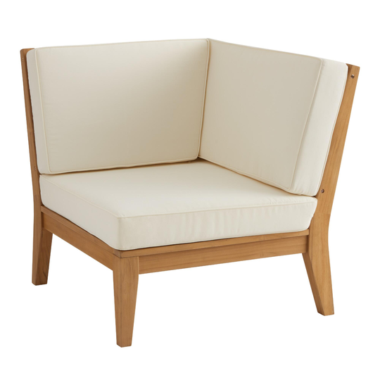 Natural Teak Somers Modular Outdoor Patio Sectional Corner Chair - Wood by World Market