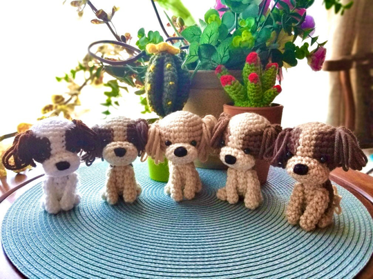 Handmade Crochet Dog Shih Tzu/Shihtzu Puppies