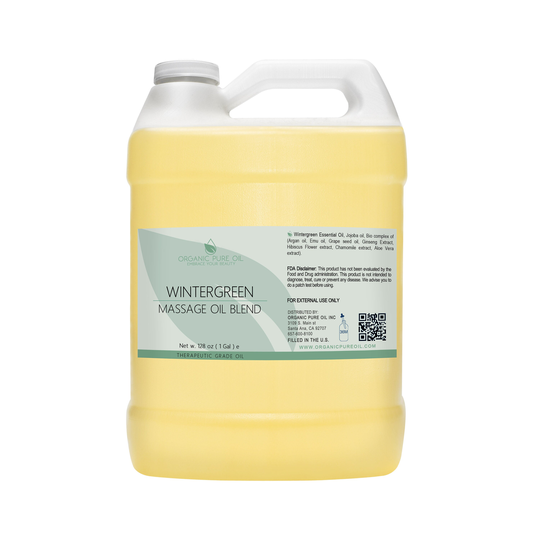 Wintergreen Massage Oil Blend | 100% Organic Sourced Essential Mixture Jojoba Argan Emu Bulk Wholesale Non-Gmo Hair Skin