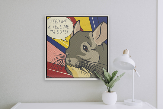 Feed Me & Tell I'm Cute Roy Lichtenstein Inspired Poster Art Print