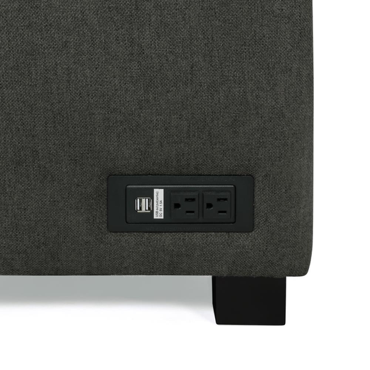 Serta Beira Modern Charcoal Polyester/Blend Sofa in Gray | SA3SSECCC