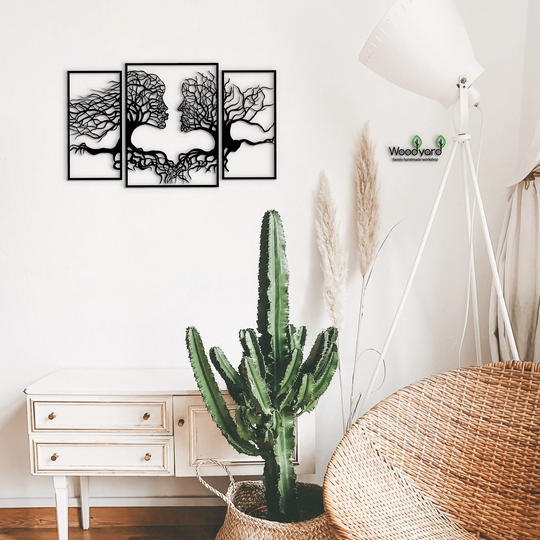 Wood Tree Branches Face Wall Ornament. Modern Art. Housewarming Gift. Small Or Large Decor