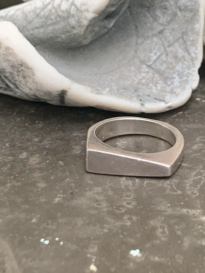 Vintage Sterling Silver Asymmetrical Stacking Band