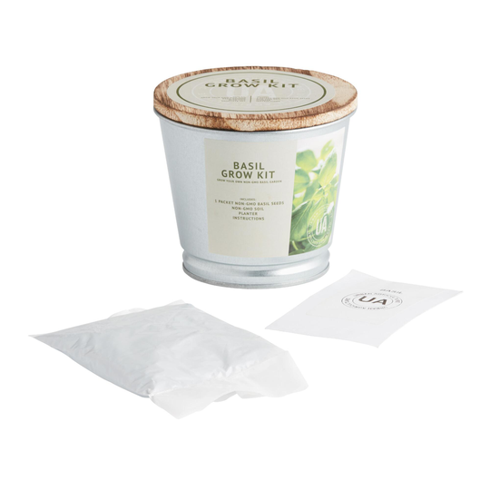 Urban Agriculture Tin Pail Basil Grow Bag Kit: Multi by World Market