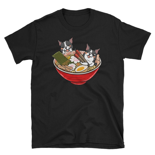 Boston Terrier Japanese Ramen Kawaii Shirt, Funny T-Shirt, Dog T Shirt