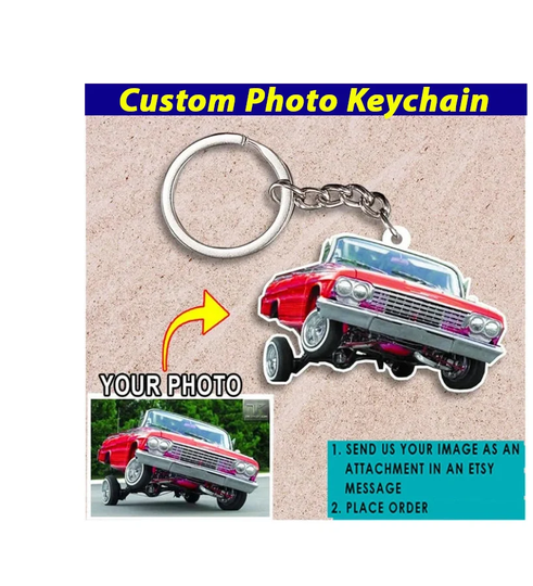 Lowrider Car Personalized Keychains, Customized Car, Gifts For Guys, Hot Rod, Muscle Vintage Classic Custom Keychain