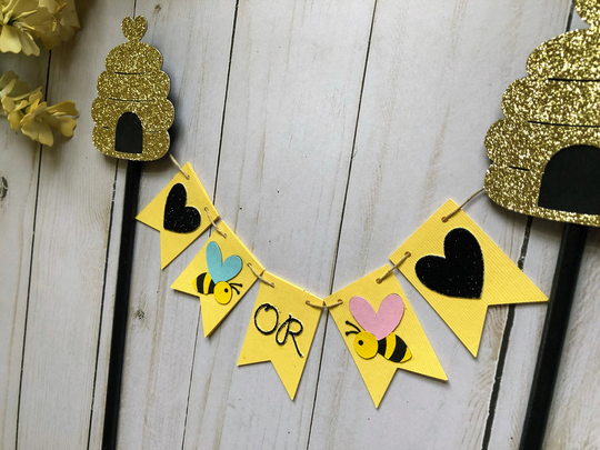 What Will It Bee Cake Topper/Gender Reveal Party Decoration Decorations
