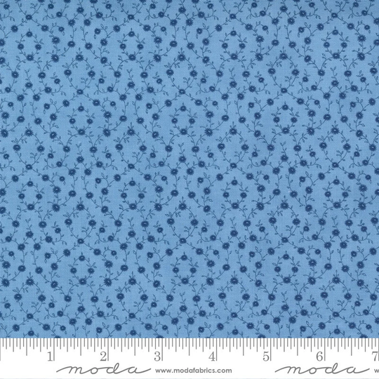 Belle Isle Fabric Yardage | Blue & Navy Calico Blender Floral Americana/Patriotic Minick Simpson Item #14926 14