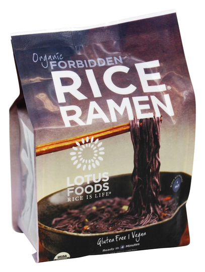 Lotus Foods - Organic Rice Ramen Black Rice Noodles 4 Pack Forbidden - 10 oz.