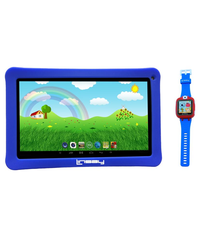 LINSAY 10.1-in Wi-Fi Only Android 10 Tablet with Accessories with Case Included | F10KBWB