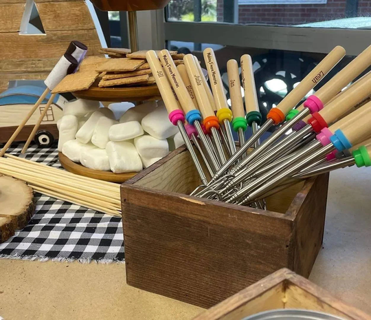 Personalized Engraved Marshmallow Stick | S'more Kit, Telescope Skewer Gift For Toasting S'mores On Campfires Fire Pit Caddy