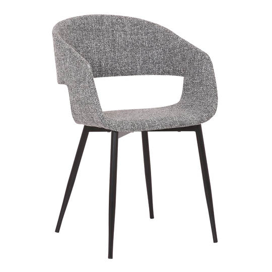 Armen Living Jocelyn Contemporary/Modern Polyester/Polyester Blend Upholstered Arm Chair (Wood Frame) in Gray | LCJCCHBLGR