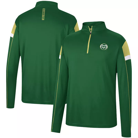 Men's Colosseum Green Colorado State Rams Golf Match Quarter-Zip Windshirt, Size: Medium, CST Green