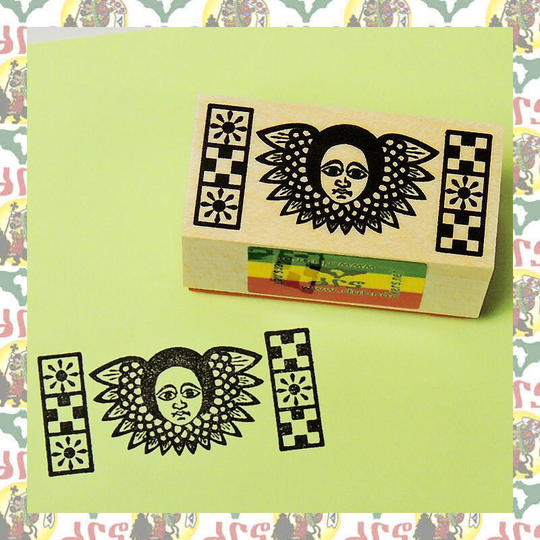Gonder Angel [Drs] Rubber Stamp | Reggae Rastafari Roots Reggae Dub Jamaica Ethiopia Africa Japan Haile Selassie I Lion Of Judah