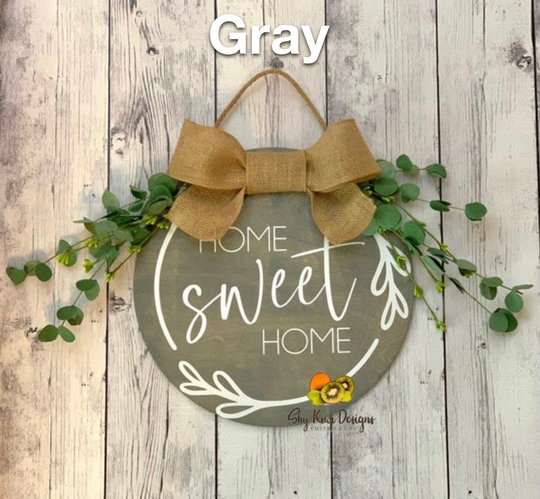 12" Wood Indoor/Outdoor Home Sweet Wreath