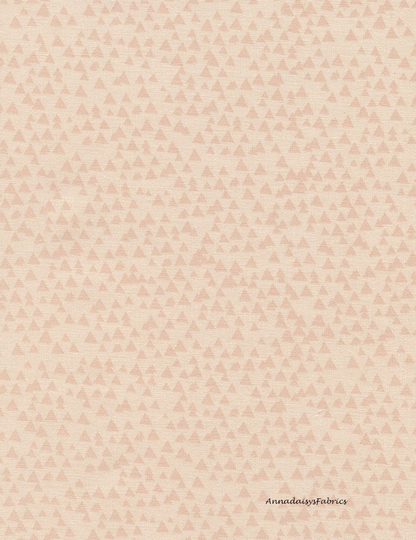 Light Peach Triangles Fabric, Timeless Treasures C3776 Shell Tonal Quilt Fabric By The Yard, Blender 100% Cotton