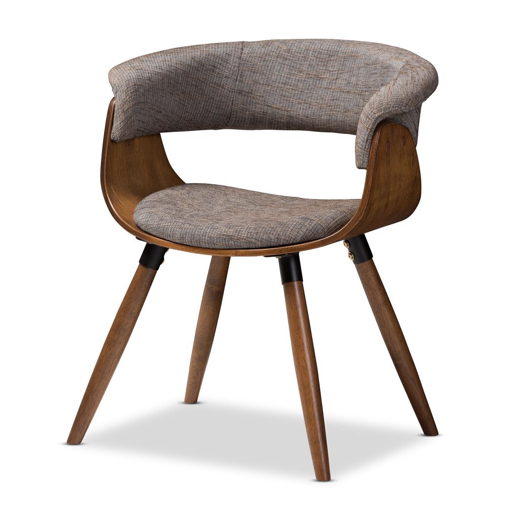 Baxton Studio Bryce Contemporary/Modern Polyester/Polyester Blend Upholstered Dining Side Chair (Composite Frame) in Gray | 144-7926-LW
