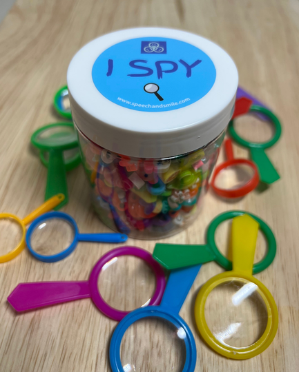 I Spy Trinkets-I Spy Jar-I Play-I Toy-Speech Therapy Mini Objects-I Refill-I Gift-Speech & Smile