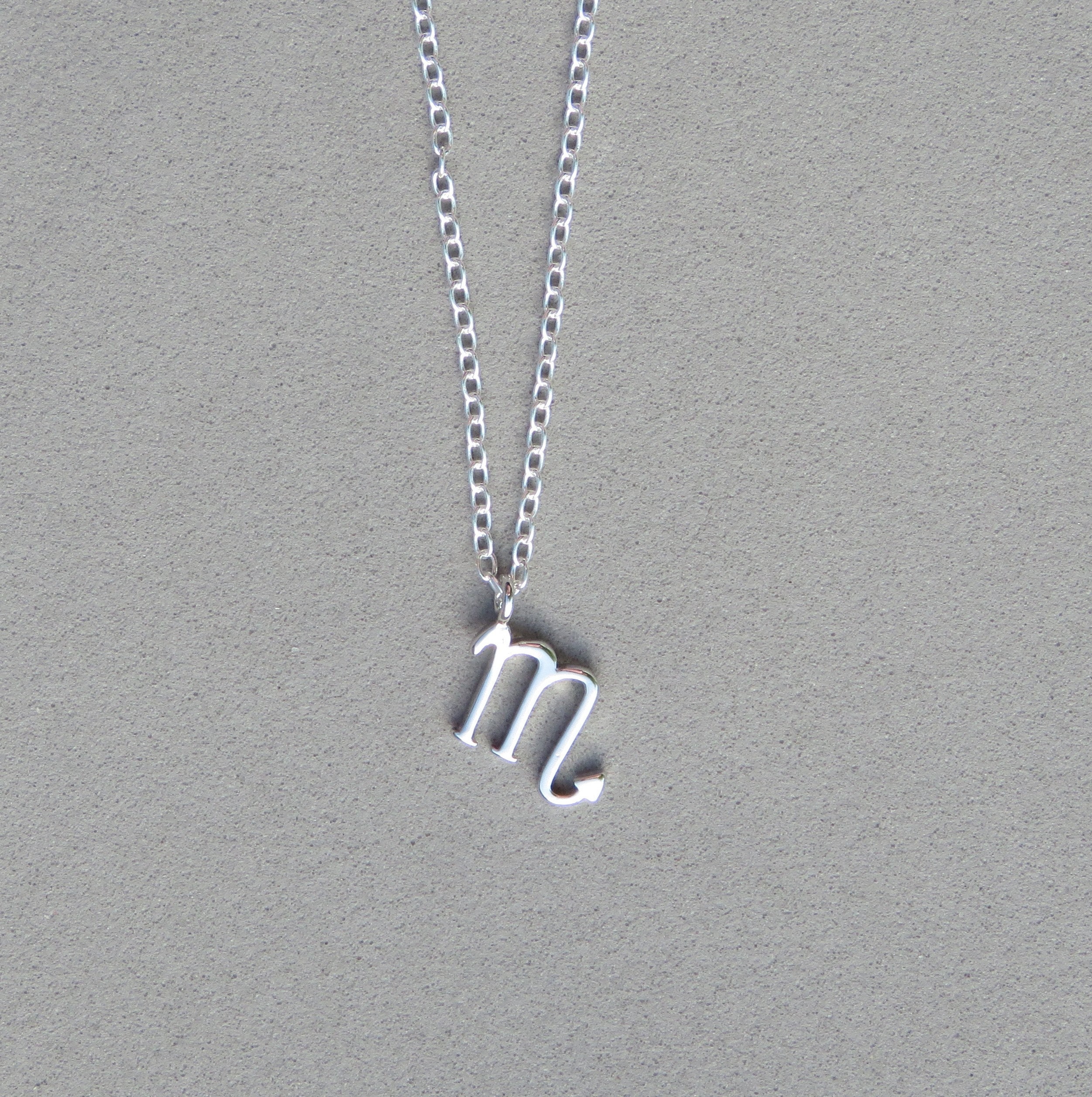 Rhodium Plated Scorpio Pendant Necklace 453