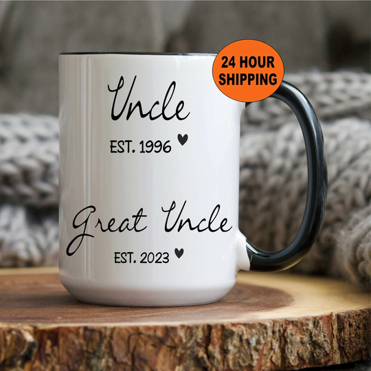 Pregnancy Announcement Gift. Uncle To Great Gifts, Gift For To Be, Reveal Uncle, Mug, New