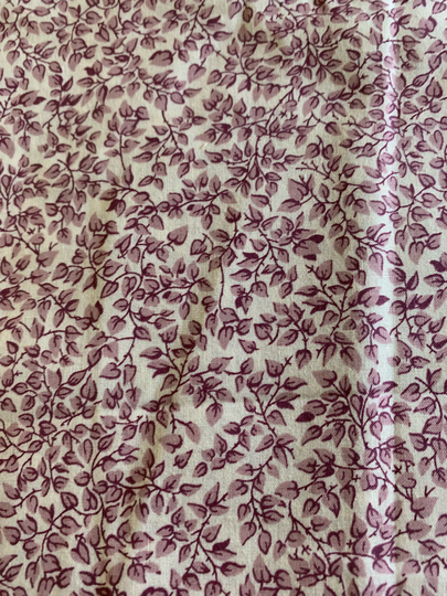 1/2 Yd Vintage Leaves Calico Cotton Fabric S2