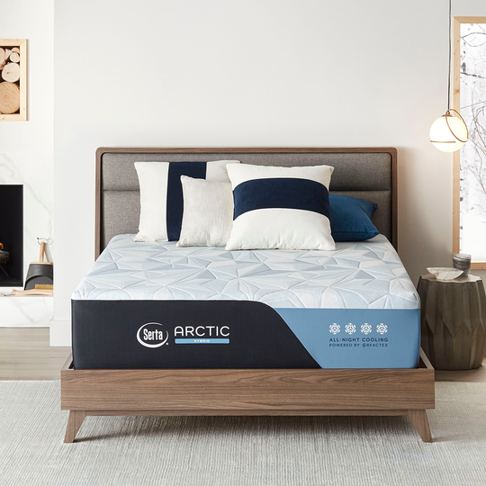 Serta Arctic 13.5-in King Hybrid Memory Foam/Coil Blend Mattress with Boxspring Included in White | 500433368-9960