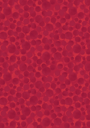 Dot Fabric, Bumbleberries in Postbox Red Blender, Lewis & Irene, By The Half Or Full Yard