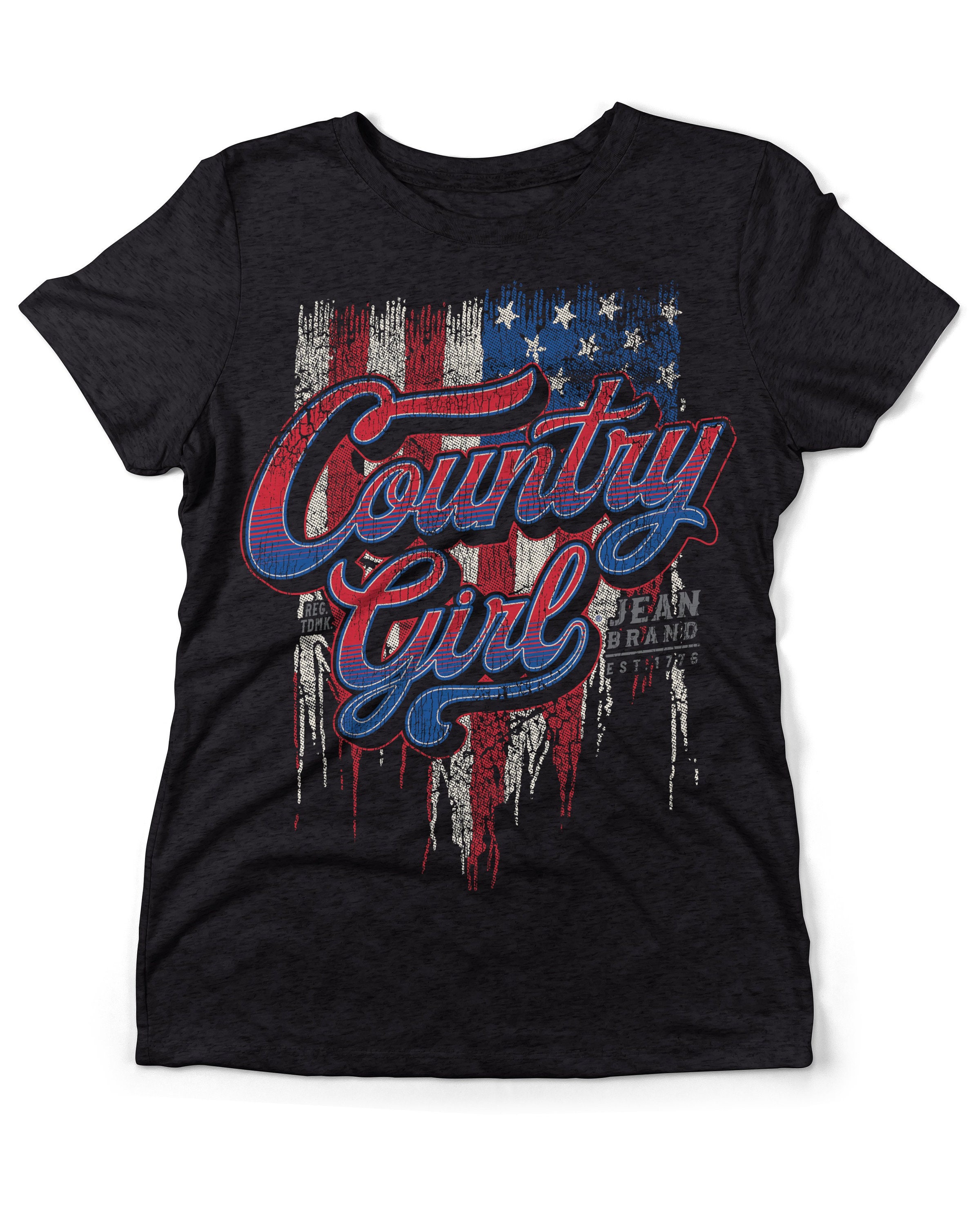 Country Girl Women's Tri-Blend Tee Cg Flag