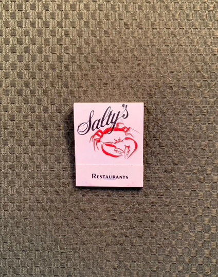 Vintage Matchbook, Saltys, Restaurant, Seafood, Seattle, Spokane, Washington, with 20 Match Sticks, Free Ship in Usa