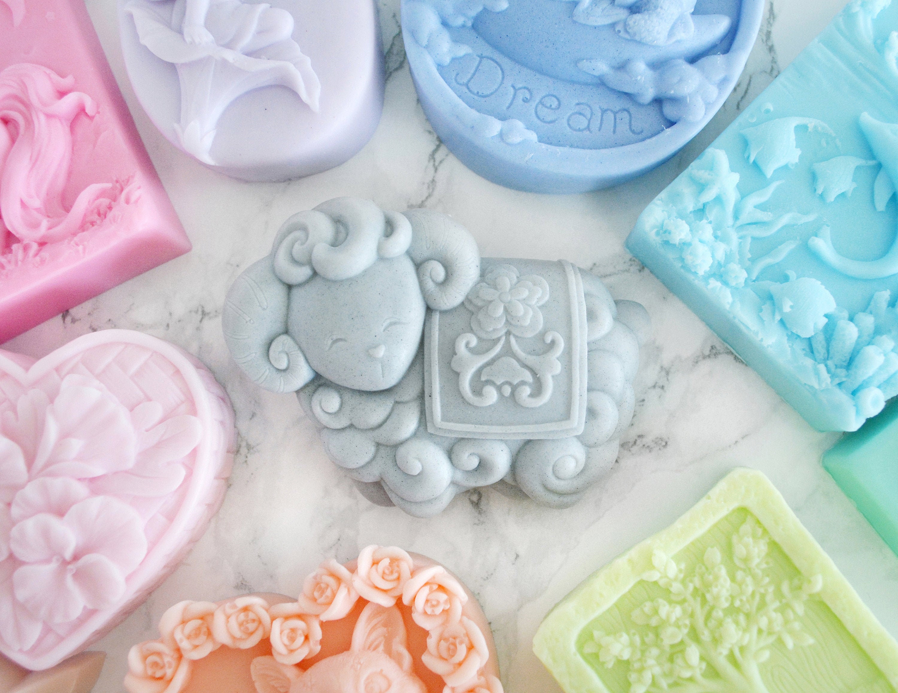 Custom Sheep Soap - Handmade Vegan Gift For Mom Animal Lover Under 10 Thoughtful New Home Charcoal Bar