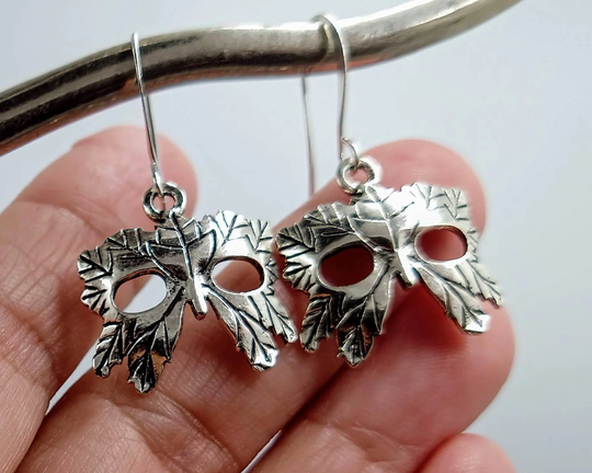 Green Man Earrings, Druid Jewelry, Beltane Gift, Pagan Earrings