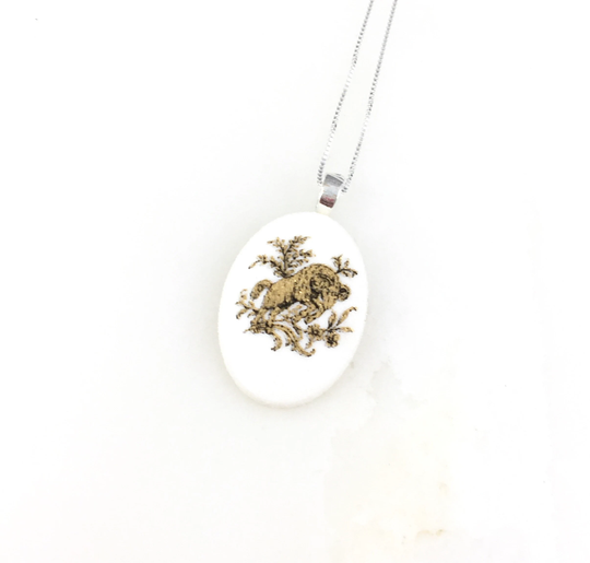 Vintage 925 Sterling Silver Zodiac Aries Ram March Charm Pendant Necklace