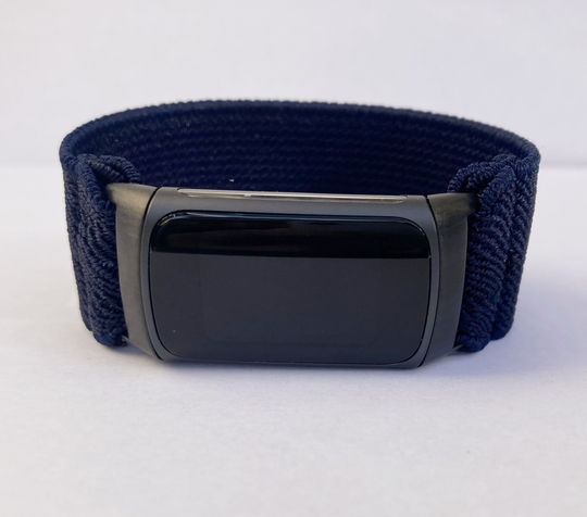 Elastic Fitbit Charge 5 Bands Handmade Customized Boho Hippie Style New Pattern Elastic Band Blue