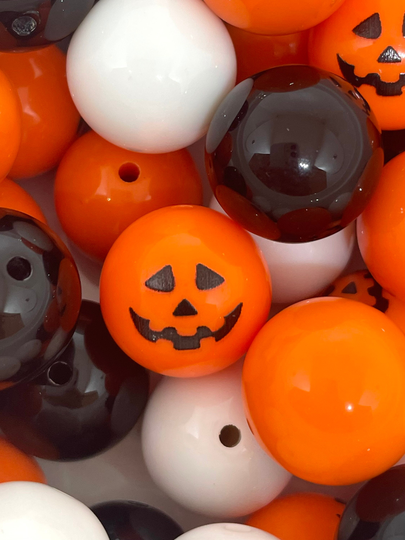 20mm Beads Halloween Bead Soup, Mixed Beads, Bubblegum Mix For Garland, Necklace