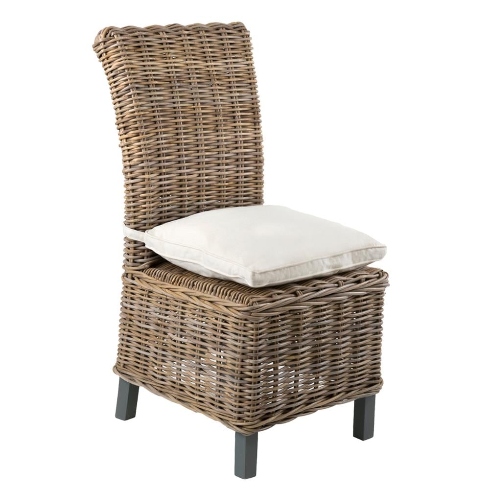 East at Main Set of 2 Casual Polyester Blend Dining Side Chair (Wood Frame) in Gray | TT-V-SM401KG-WF