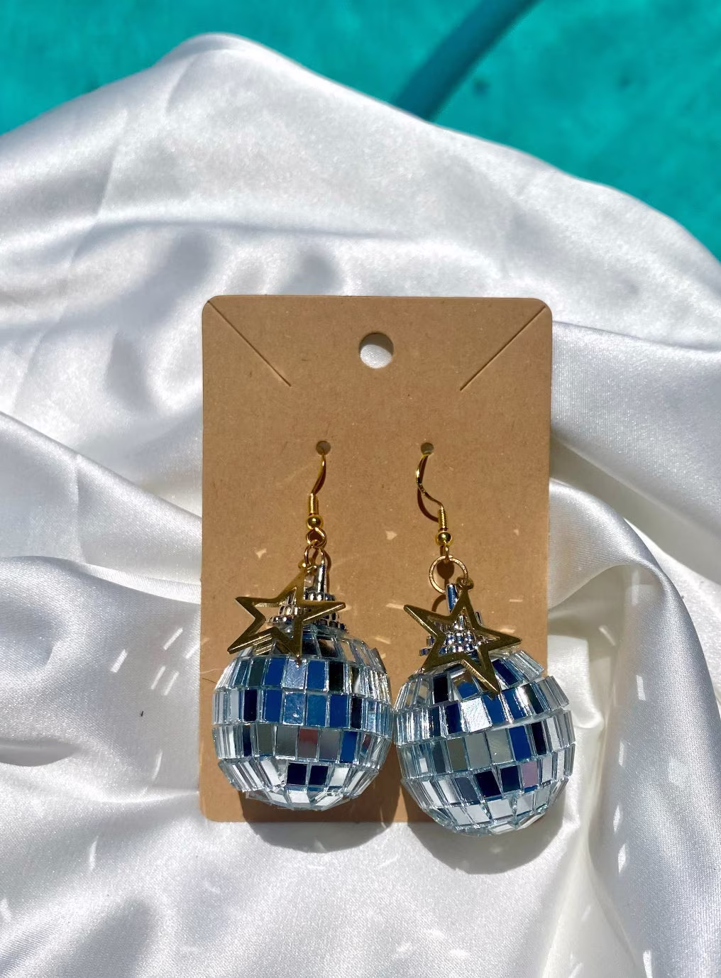 star Disco Dangling Earrings L Trendy Gold Hypoallergenic