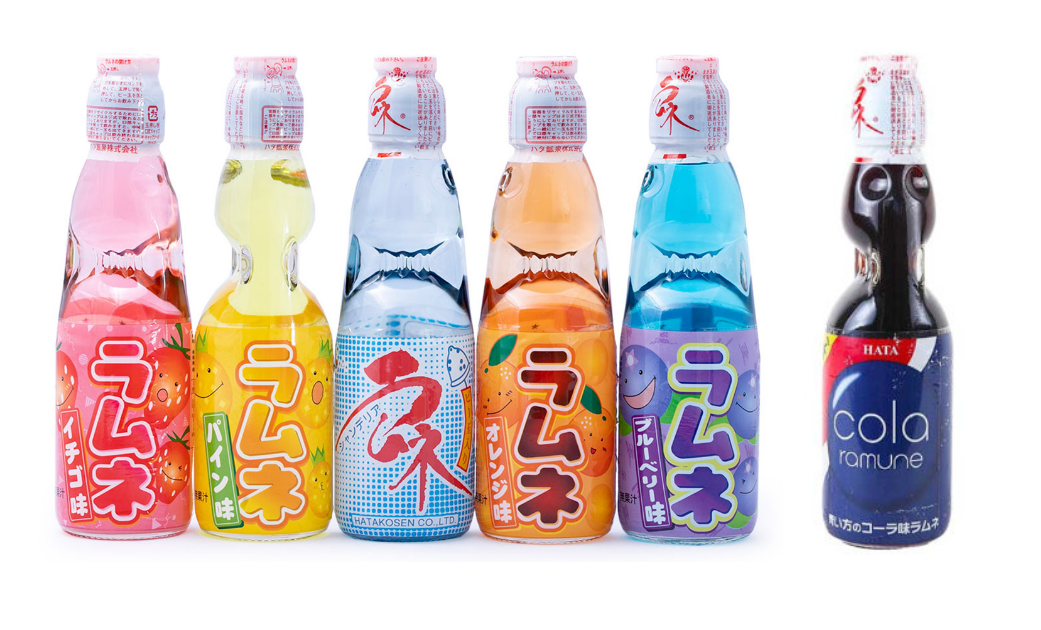 Ramune Japanese Soda Hata Bin-Iri Exotic Flavors-Japanese soft Drink Marble
