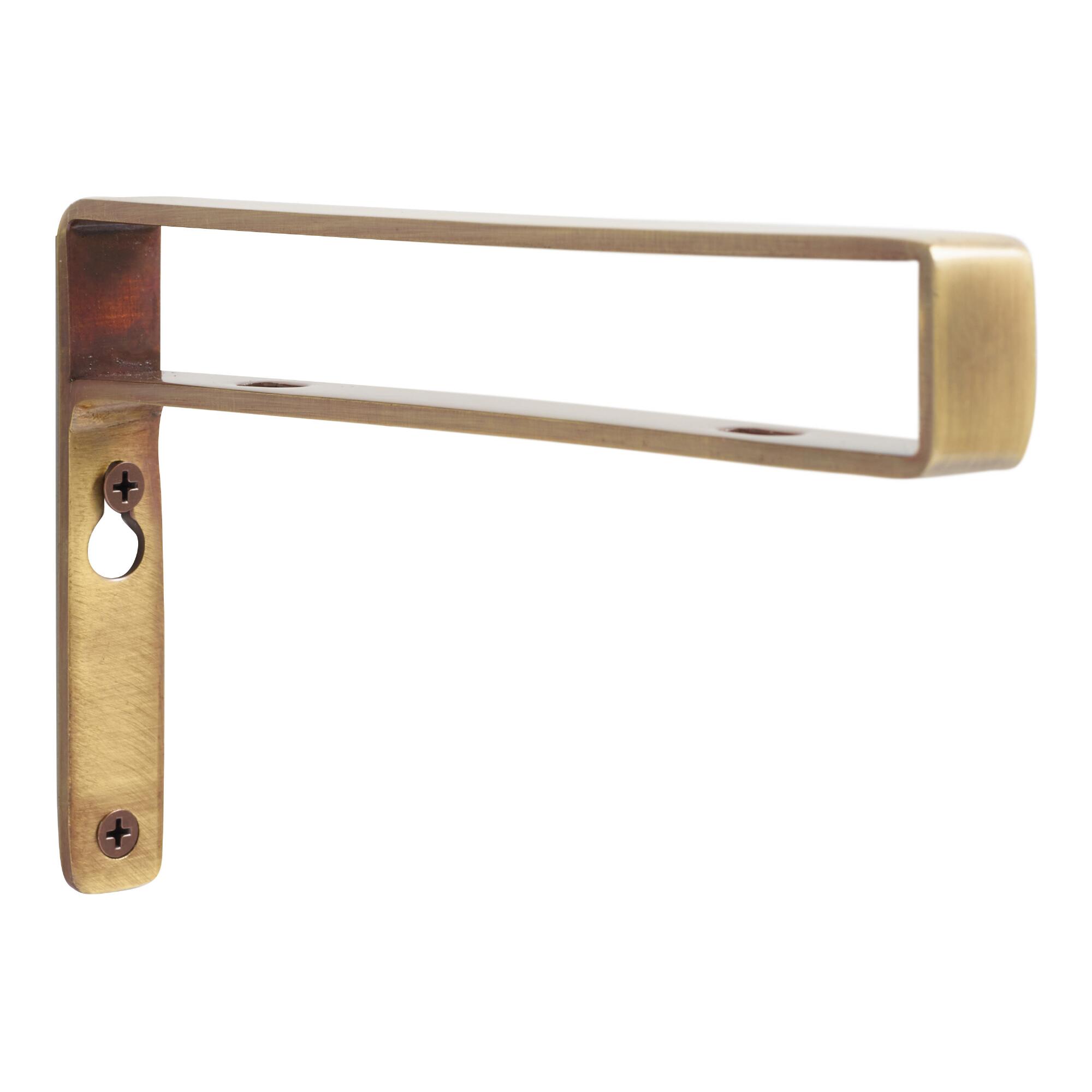 Antique Brass Mix & Match Shelf Brackets 2 Pack: Metallic/Gold by World Market