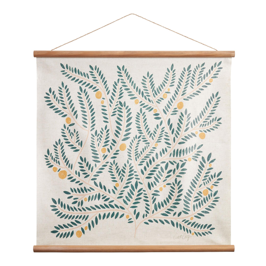 Abstract Tree of Life Linen Scroll Wall Hanging: Multi - Medium by World Market