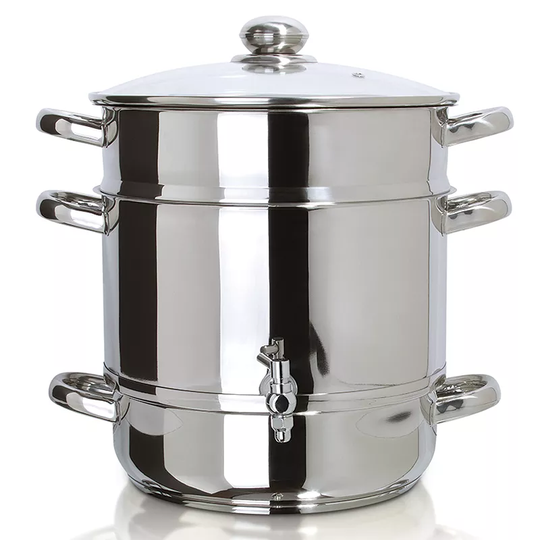 Euro Cuisine Stainless Steel Stovetop Juicer, Multicolor