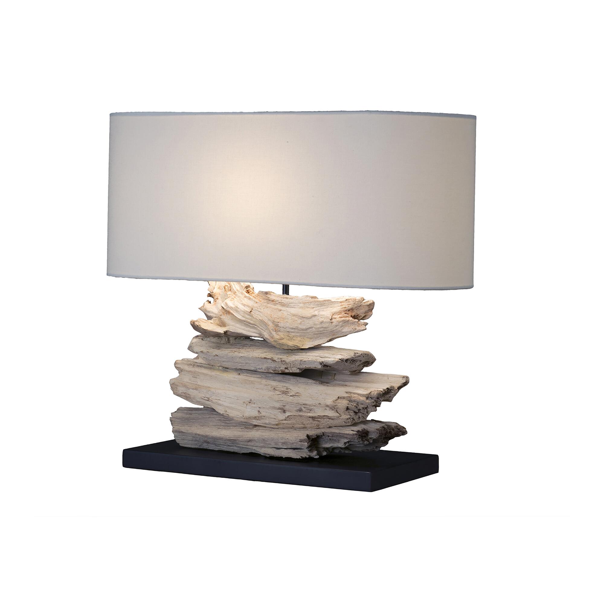 Oval Natural Driftwood Table Lamp: Brown by World Market