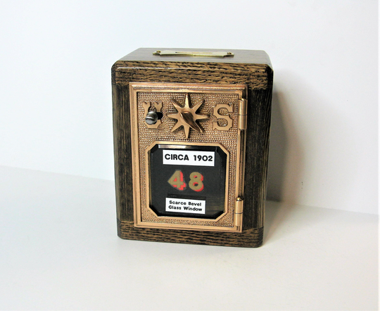 Post Office Box Door 1902 Bank Combination Lock Bevel Glass