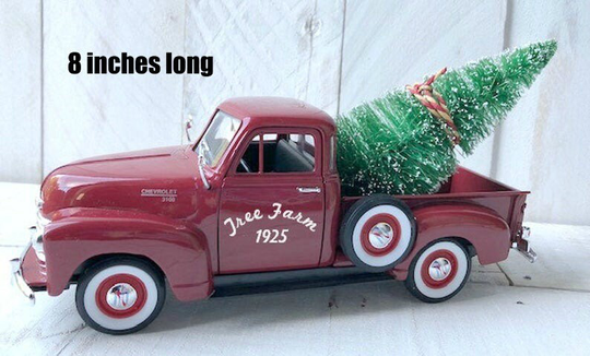 Farmhouse Decor, Christmas Tree Truck, Red Metal Truck Decor, Red Farm Truck, Red Decor, Christmas Model Truck, Farm Decor
