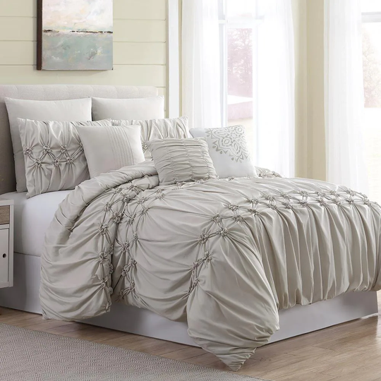 Amrapur Overseas Morgan comforter set Multi Abstract Reversible Queen Comforter (Blend with Polyester Fill) | 38EBJQCF-MRG-QN