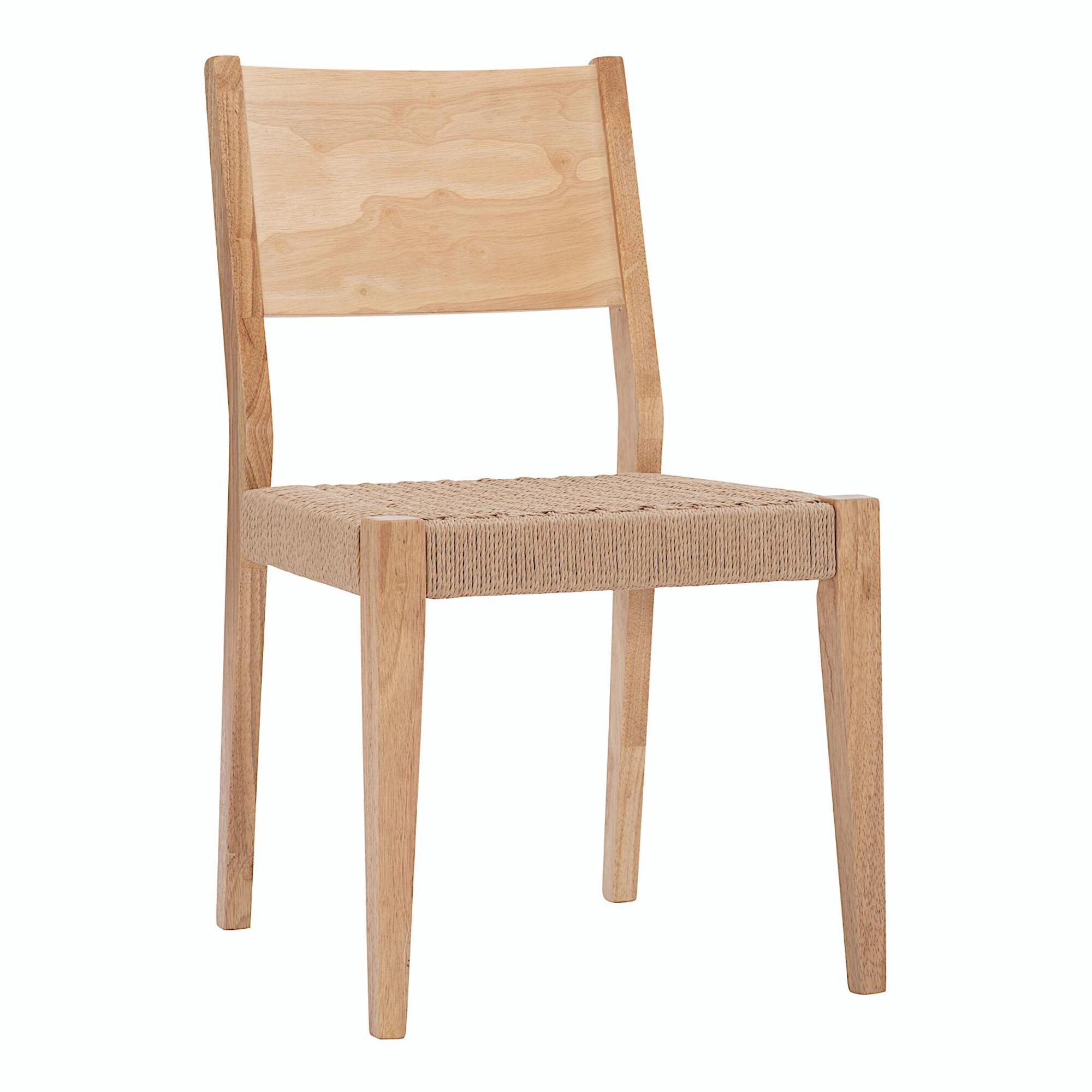 Wood and Woven Rope Morgan Dining Chairs Set of 2: Brown by World Market