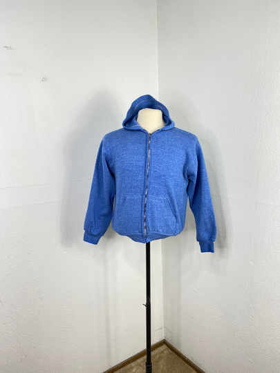 70S Vintage 50/50 Cotton Poly Blend Zip Up Hoodie