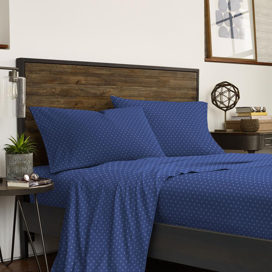 WestPoint Home IZOD Brights Blake Sheet Queen 200-Thread Count Cotton Blend Blue Bed Sheet Polyester | 028828407788