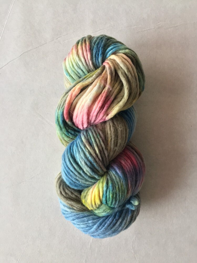 Cloud Land - Merino Wool/Silk Blend Super Bulky Weight Yarn Hand Dyed Fibers By Laura