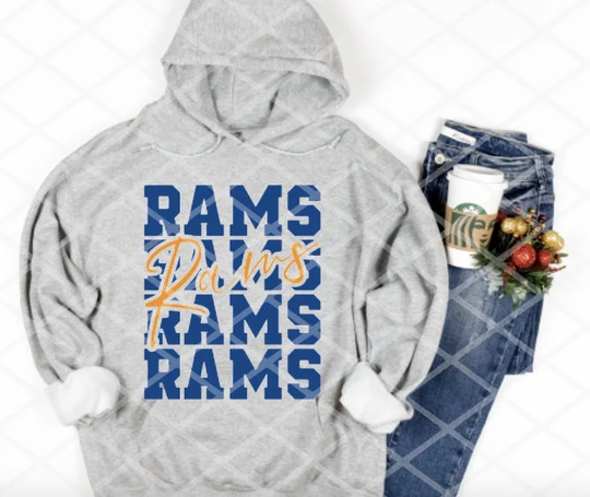 Htv Rams, School Spirit, Ready To Press Transfer