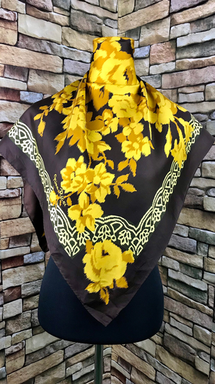 Freeshipping Nina Ricci Scarves Floral Silk Vintage | Y80